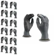 Cordova 6898CGXS Standard Gloves, 13-Gauge, Gray Polyester Shell, Gray Polyureth