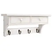 Coat Hooks Wall Mounted, Rustic Wood Coat Rack Wall Mount Shelf with Hooks, F...