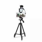 Microphone LED Phone Clip Tripod Stand Kit Set Live Streaming Vlogging