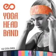 Headbands Men Women Sweatband Hair Gym Yoga Stretch Sport Running Elastic Turban