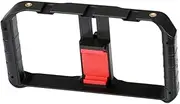 HOMSFOU Mobile Phone Handheld Rabbit Cage Smartphone Cage Hand-held Shooting Holder Cell Phone Tripod Mount Radio Holder Phone Accessories Cell Phone Stand Phone Video Stabilizer Black Abs