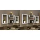 Wall Shelf Set 8 Pcs Cube Shelves Free Standing Floating Storage Rack Display