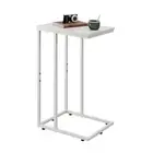 WLIVE Side Table, C Shaped End Table for Couch, Sofa and Bed, Large Desktop C