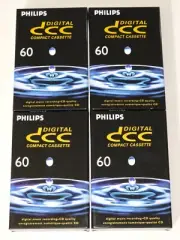 DCC 4 PHILIPS DIGITAL COMPACT TAPE CASSETTE SEALED BLANK AUDIO RECORDING PRO OG