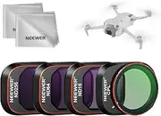 [NEEWER] ND CPL Filter Set Compatible with DJI Mini 4 Pro, 4 Pack Multicoated HD Optical Glass Screw On ND16 ND64 ND256 Circular Polarizing Neutral Density Filter Drone Accessories + 2X Cleaning Cloth