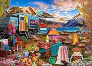 [HUADADA] Jigsaw Puzzles for Adults 1000 Pieces, Puzzles for Adults 1000 Piece, Challenging Game Toys, Impossible Puzzle, Family Decoration Puzzle - Adventure Camping