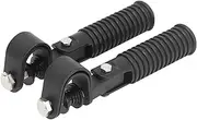MUNEFE Motorcycle Footrest Pegs, Foot Pegs Clamp Footrest Mount, Highway Peg Clamp Footrest Mounts for 1in Engine Crash Bar Guard (black)