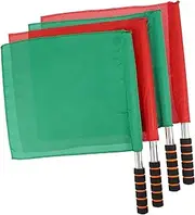 Operitacx 4pcs School Referee Flag Red Warning Flag Checkered Football Flag Red Referee Flags Football Linesman Flag Red Flag Football Flags Racing Conducting Flag Small Banner Sports Cloth