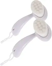 Minkissy 2pcs Gentle Facial Cleansing Brush with Soft Bristles for Deep Cleansing and Exfoliation