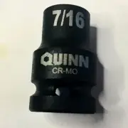 Quinn 7/16" x 1/2" Dr Standard Impact Socket 6 Point Free USA Shipping