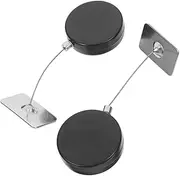 TEHAUX 2pcs Retractable Security Cable Lock Theft Cord with Remote Control Adhesive Mounting for Tvs DVDs More High Security Convenient Installation