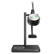 Yealink WH62 Mono UC DECT Wireless Headset, Busylight On Headset, Leather Ear Cushions - WH62-M-UC