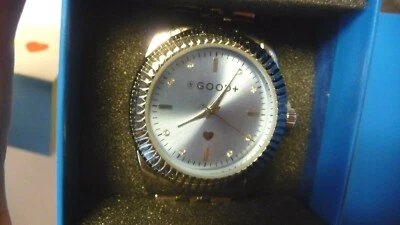 Brand New Good+ Foundation Watch silver blue Goodplusfoundation HSN Good+heart