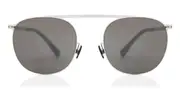 Mykita Erling Shiny Silver Mirror Black Men's Sunglasses Silver Size 48
