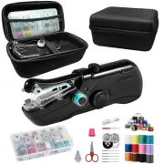 Handheld sewing machine, beginner's sewing kit with storage, two power supply...