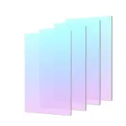 4 Pack Colored Acrylic Sheets Iridescent Plexiglass Sheets Almost 1/8 Translu...