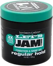 Lets Jam Condition & Shine Gel Regular Hold 4.4 Ounce Jar (130Ml) (3 Pack)