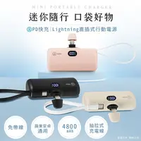 在飛比找myfone網路門市優惠-aibo Lightning直插式PD快充行動電源(IPHO