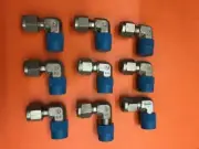 Lot of 9-SWAGELOK SS-400-2-8, 1/4 in. Tube OD X 1/2 in. Male NPT, Male Elbow