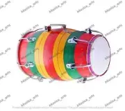 FOLK HAND PERCUSSION INSTRUMENT WOODEN BABY DHOLAK NEW HANDICRAFT DHOLAK