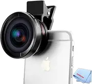2-in-1 Professional Universal Smartphone HD Camera Lens Kit (Super Wide Angle & Macro) for iPhone 15, Pro Max, 14, and All Smartphones