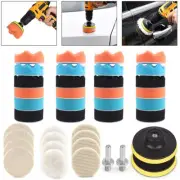 38pcs Car Buffing Pad Polishing Waxing Sponge Buffer Set For Polisher Drill Kit