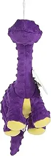 goDog Dinos Bruto with Chew Guard Tough Plush Dog Toy, Purple, Large