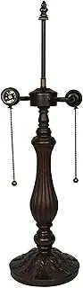 Table Lamp Base with 2 Lights, 22 Inch Height Tiffany Desk Lights Base Resin Lamp Base Replacement Fit for 16 Inch Tiffany Style Stained Glass Lampshades KeYJ