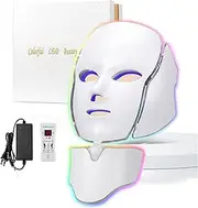 Blue Red Light Theràpy Màsk for Face, 7 Colors led face màsk Light Theràpy, Portable Facial Skin Care Màsk for Face and Neck At Home
