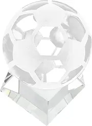 JUMPLAWN Football Ornaments Ball Base Soccer Clear Shape Indoor Sports Quartz Fancy Sphere Stand LED Footballs Gazing Ball Stand Football Display Stand Football Display Holder Crystal