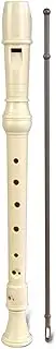 Bontempi Soprano Recorder German Fingering, Shockproof Material, 28 Tones, Ivory