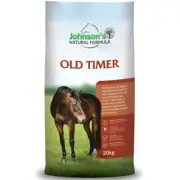 Johnsons Old Timer 20kg Grain Free Horse Feed Old Retired Sensitive Equine Food