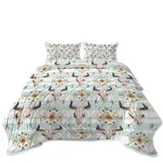 Bull Skull Pattern Coverlet