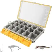 Fishing Tackle Box | Sealing Storage for Angling Lures,Lightweight Adjustable Dividers Tackle Lures Box for Saltwater and Freshwater Fishing