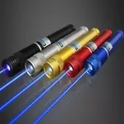 BX4 450nm Adjustable Focus BURNING Blue Laser Pointer Visible Laser Torch Beam