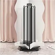 5 Side Storage Hanger Stacker Cart,Hanger Organizer Stacker with 4 Wheels,Save Space for Closet Laundry Room Clothes(Black)