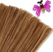 100 Pieces Pipe Cleaners Chenille Stem, Light Brown Pipe Cleaners Craft, Fuzzy S