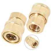 2pcs Pressure Washer Coupler Brass Fittings 1/4 Inch Quick Connect To Female -