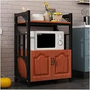 Oven Stand Multifunction Microwave Stand Freestanding 3 Tier with Cabinet Door Organizer Kitchen Microwave Oven Rack Save Space Toaster Stand