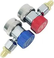CHILDWEET 1 Pair Quick Connector Coupler for Car Air Conditioning Full Copper Adapter with High Low Pressure Snap Lock for Easy Charging and Maintenance