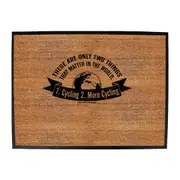 Rltw There Are Only Two Things Cycling - Funny Novelty Doormat Man Cave Floor mat