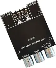 BT 5.0 Subwoofer Amplifier Board 2x50W Channel 5.0 Module Plastic Electronics Zk-502MT for High Theater Home Audio