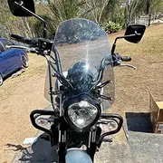 Motorcycle Windshield Windscreen Airflow Wind Deflector Front Fairing Kits Compatible with K-awasaki Vulcan S650 VN650 EN650 S 650 VN 650 EN 650 2015-2022 16 17 18 19 20 21(Light Smoke)