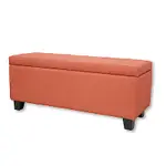 CLORIS 100公分收納沙發/掀蓋椅/長座凳(橘紅色)