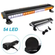 26" 54 Amber LED Strobe Light Bar Emergency Rooftop Warning Flashing Lamp