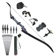 30-70lbs Archery Takedown Recurve Bow Set Fiberglass Arrows Target Hunting Shoot