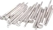 Leather Embossing Tooling Stamps Set 20 Pcs Leather Stamping Tools Kit Stamp Punch Set for DIY Belt Hat Shoes