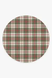 245' Round | Machine Washable Runner Rug | Kid & Pet Friendly | Indoor Rug | Dress Stewart Tartan Rug | Ruggable