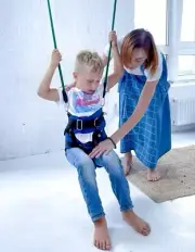 Inclusive Movement bungee straps for kids with CP. Soft bungees for kids