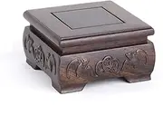 SGHJHUIU Bonsai Pedestal,Vase Base,Vase Bonsai Base,Vase Base,Oriental Luxury Square Wood Vase Display Stands Pedestal Base 2.1 In High Plant Pallet (Size : Medium) (Size : S) ( Size : S )